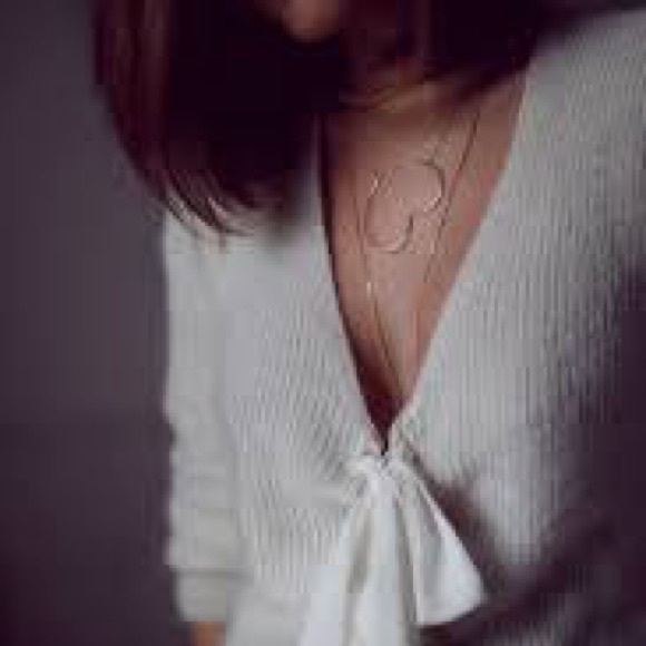 Sézane Cassie Reversible Cozy Cream Women's Sweater - Picture 8 of 8